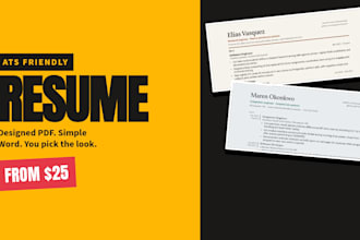 build a professional resume for you