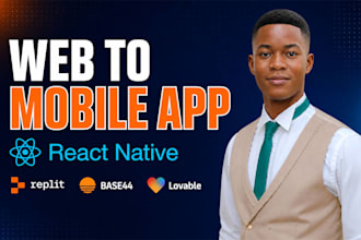 convert your lovable base44 replit web app to flutter mobile app react native