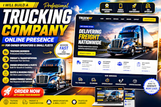 build a professional trucking website for owner operators and small fleets