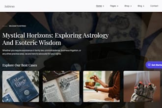 design wix spiritual website vedic astrology horoscope tarot reading website