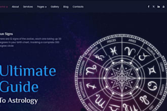 design wix spiritual website vedic astrology horoscope tarot reading website