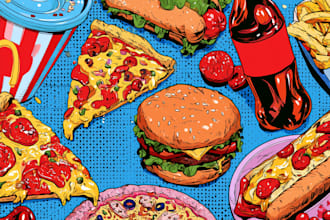 food pop art of your food pop art