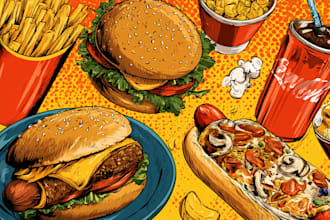 food pop art of your food pop art