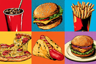 food pop art of your food pop art