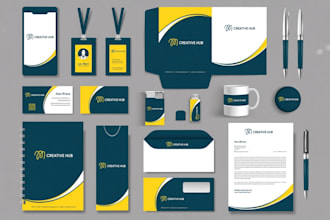 design letterhead, business card company profile and stationery in editable word