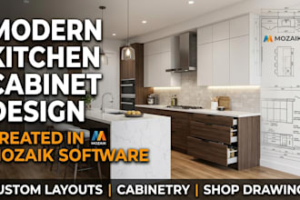 design modern kitchen cabinetry and cabinet layout in mozaik