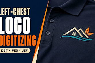 digitize your chest logo for machine embroidery