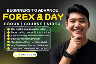 create educational beginners forex day trading course, ebook guide, video course