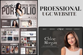 design a professional ugc portfolio website in canva