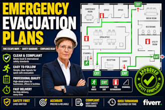 design custom fire escape plans and emergency evacuation maps