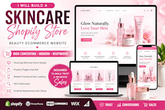 build a skincare shopify store, beauty ecommerce website