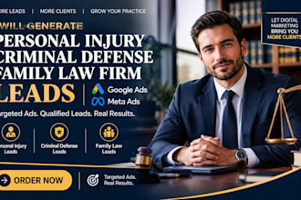 generate personal injury leads criminal defense leads family law firm leads