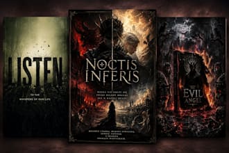 do science fiction book cover, dark fantasy and dark gothic book cover kindle
