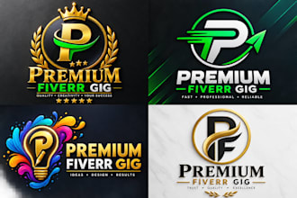design modern fiber and premium logo for your brand