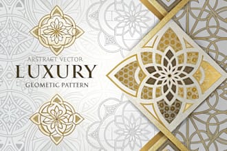 design abstract vector luxury geometric pattern design