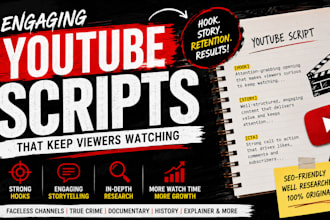 be your youtube video scriptwriter video scriptwriting screenwriting