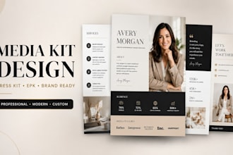 design a professional media kit, press kit, brand media, dj epk, speaker kit