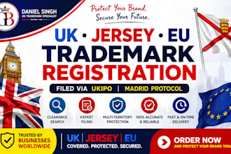 file UK trademark, jersey ipo and madrid protocol applications for your business