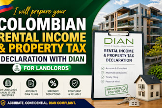 prepare colombian rental income property tax declaration with diian for landlord