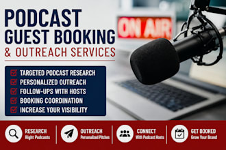 pitch you for podcast guest appearances and podcast promotion