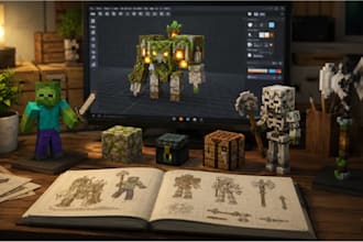 create custom minecraft blockbench models, mobs and items