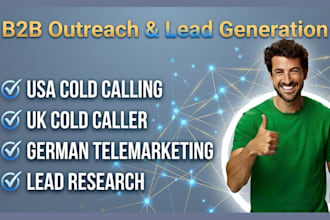 b2b outreach USA cold calling UK cold caller  german telemarketing lead research