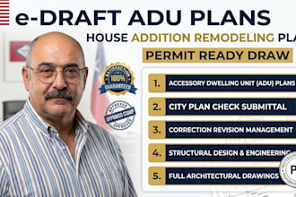 draft adu plans and handle city plan check correction revision review