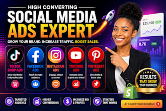 tiktok shop ads facebook ads instagram ads youtube ads pinterest ads