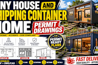 do tiny house and shipping container home permit drawings