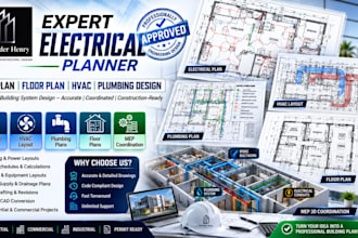 design electrical layout, load calculation, mep design and sld