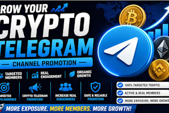 grow crypto telegram promotion, crypto telegram marketing, telegram subscribers