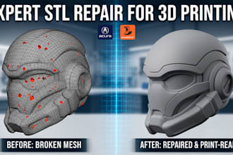 be your expert 3d model doctor to fix and heal broken stl files