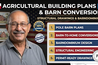create agricultural building plans barndominium conversion structural drawing