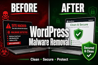 remove virus, clean malware and harden security fix hacked wordpress website