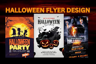 design modern spooky halloween party event flyer thanksgiving christmas flyer