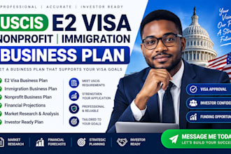 write a uscis e2 nonprofit  immigration or visa business plan