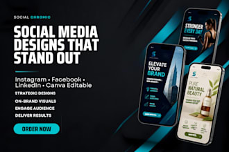 design creative social media posts for instagram facebook linkedin ads creative