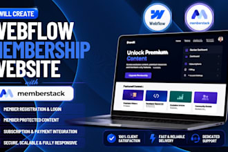 do webflow memberstack, webflow cms, webflow ecommerce website, business website