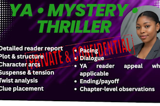 read your ya mystery thriller manuscript as a beta reader