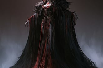 horror vampire lord queen character desing