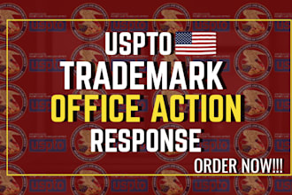handle US trademark registration and uspto office action response