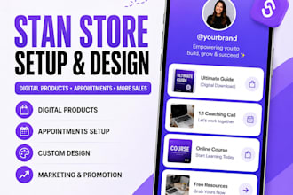 setup and design your stan store for digital products and bookings
