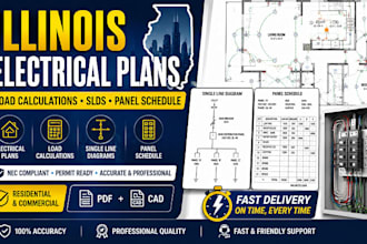 create illinois electrical plans, load calculations, slds and panel schedule