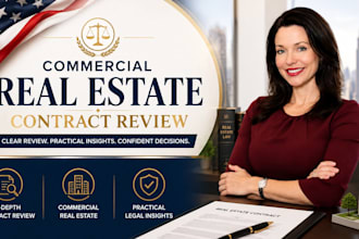 review your commercial real estate contract and provide legal insights