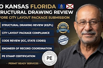 do kansas florda structural drawing review before city layout package submission