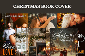 design christmas romance book cover, holiday romance ebook, KDP kindle amazon