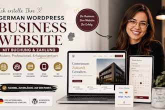 design german wordpress business website with staff calendar and payment