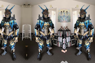custom cosplay armor props helmet weapons 3d printed anime fantasy knight sci fi