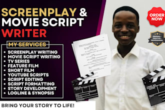 write movie scripts, screenplays and film scripts