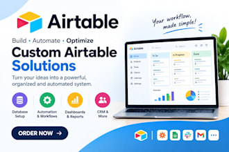 design airtable databases, interfaces, and setup airtable automations